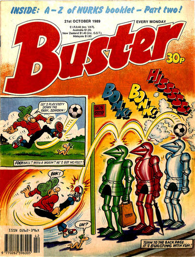 Cover for Buster (IPC, 1960 series) #21 October 1989 [1502]