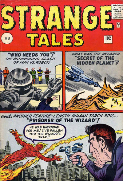 Cover for Strange Tales (Marvel, 1951 series) #102 [British]