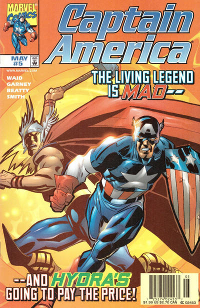 Cover for Captain America (Marvel, 1998 series) #5 [Direct Edition]
