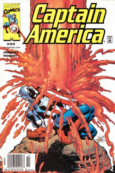Cover for Captain America (Marvel, 1998 series) #34 [Newsstand]