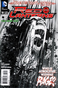 Cover Thumbnail for Red Lanterns (DC, 2011 series) #18 [Miguel Sepulveda Black & White Cover]