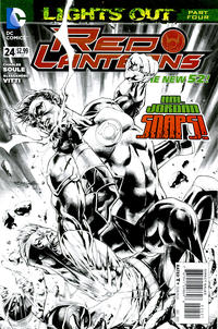 Cover Thumbnail for Red Lanterns (DC, 2011 series) #24 [Stephen Segovia Black & White Cover]