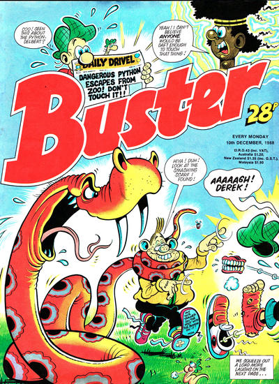 Cover for Buster (IPC, 1960 series) #10 December 1988 [1457]