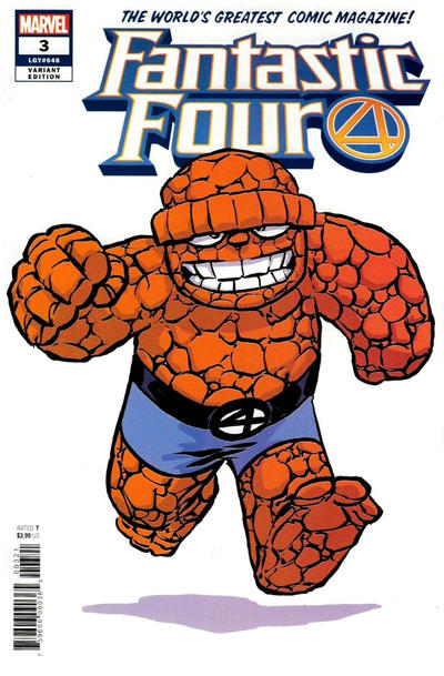 Cover for Fantastic Four (Marvel, 2018 series) #3 [Skottie Young 'The Thing']
