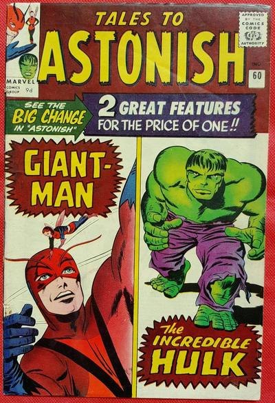 Cover for Tales to Astonish (Marvel, 1959 series) #60 [British]
