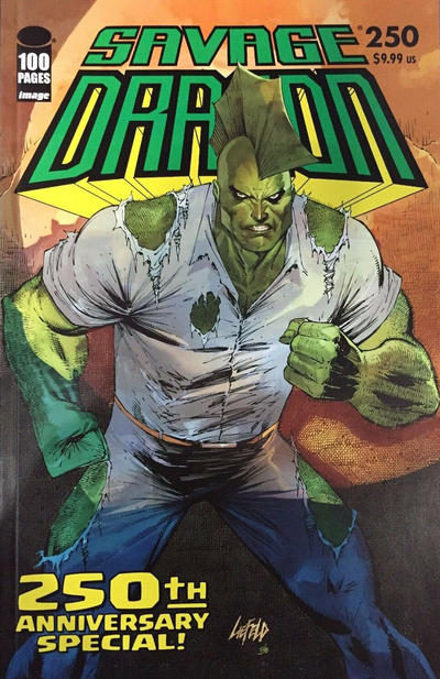 Cover for Savage Dragon (Image, 1993 series) #250 [Cover C - Rob Liefeld]