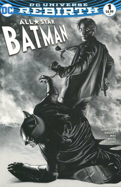 Cover for All Star Batman (DC, 2016 series) #1 [AOD Collectables Rodolfo Migliari Black and White Cover]