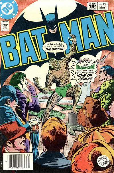 Cover for Batman (DC, 1940 series) #359 [Canadian]