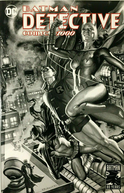 Cover for Detective Comics (DC, 2011 series) #1000 [Buy Me Toys Exclusive Rodolfo Migliari Secret Black and White Cover]