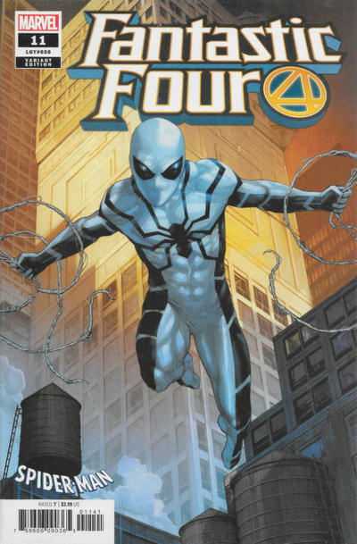 Cover for Fantastic Four (Marvel, 2018 series) #11 (656) [Jay Anacleto 'Spider-Man Armor Mark IV']
