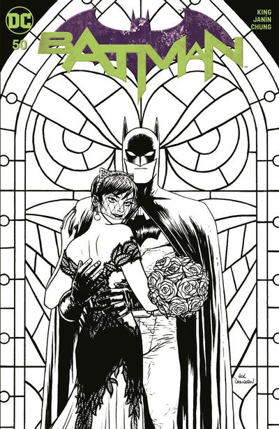 Cover for Batman (DC, 2016 series) #50 [Ultimate Comics Nick Derington Black and White Cover]