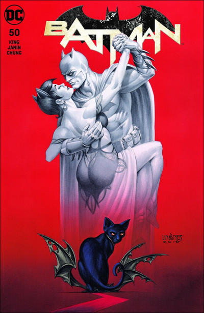 Cover for Batman (DC, 2016 series) #50 [Galaxy Comics Joseph Michael Linsner Color Cover]