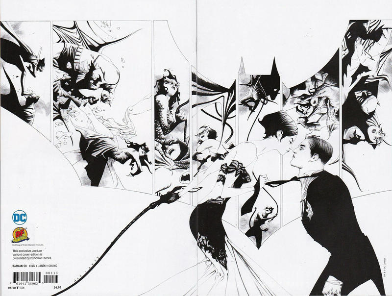Cover for Batman (DC, 2016 series) #50 [Dynamic Forces Jae Lee Wraparound Black and White Virgin Cover]