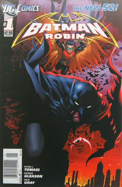 Cover for Batman and Robin (DC, 2011 series) #1 [Newsstand]