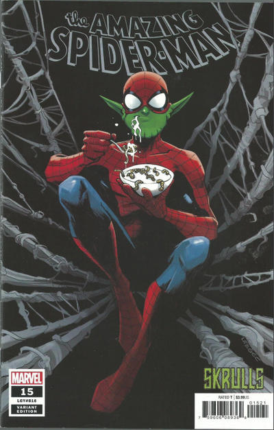 Cover for Amazing Spider-Man (Marvel, 2018 series) #15 (816) [Variant Edition - Skrulls - Lee Garbett Cover]