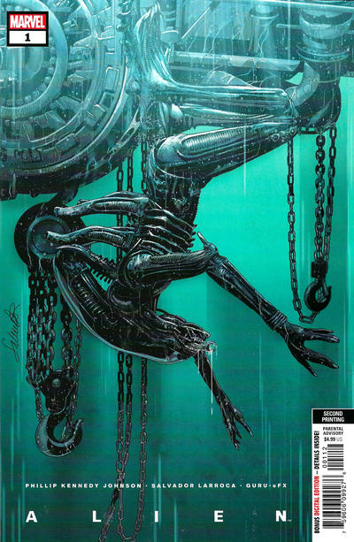 Cover for Alien (Marvel, 2021 series) #1 [Second Printing - Salvador Larroca]
