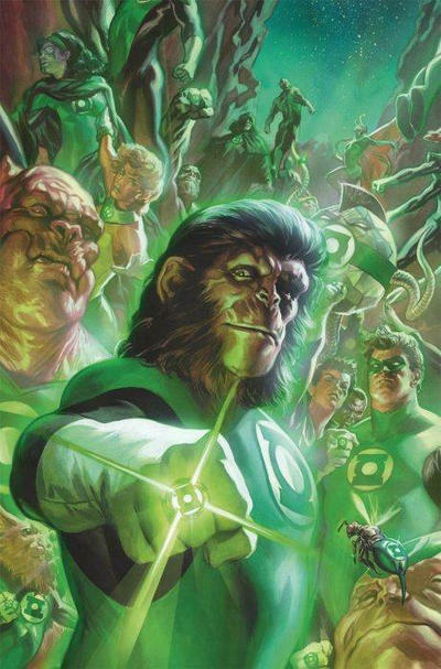 Cover for Planet of the Apes / Green Lantern (Boom! Studios, 2017 series) #1 [Spectrum Variant Cover]
