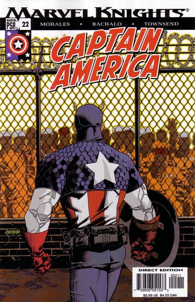 Cover for Captain America (Marvel, 2002 series) #22 [Direct Edition]