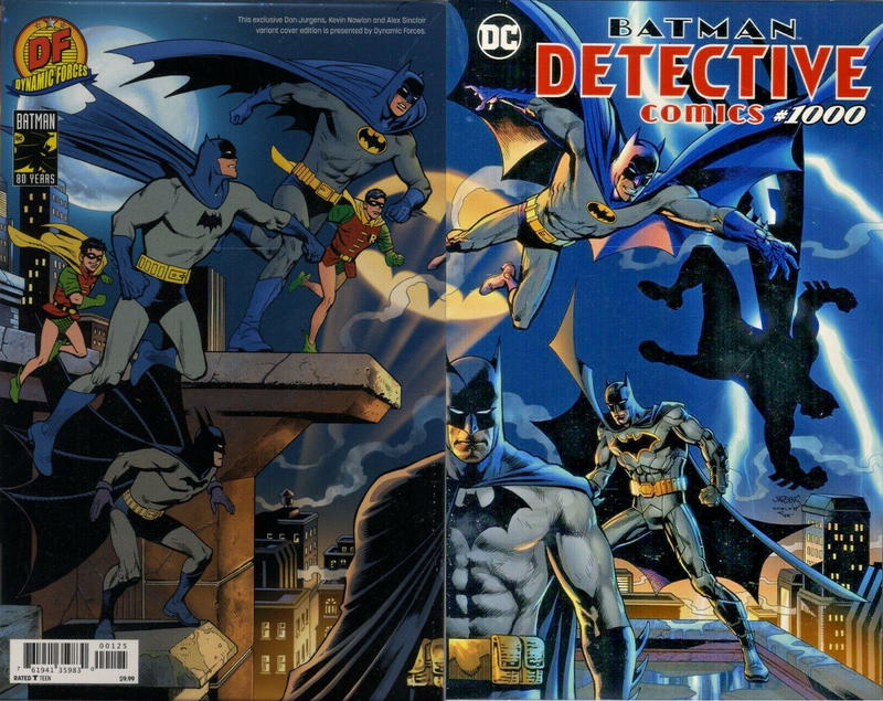 Cover for Detective Comics (DC, 2011 series) #1000 [Dynamic Forces Exclusive Dan Jurgens & Kevin Nowlan Wraparound Color Cover]