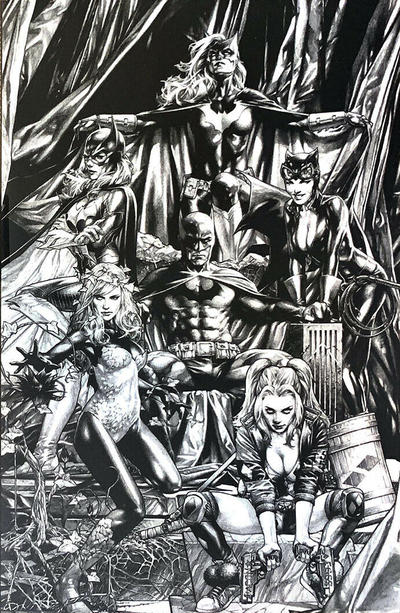 Cover for Detective Comics (DC, 2011 series) #1000 [Unknown Comics Exclusive Jay Anacleto Black and White Sketch Virgin Cover]