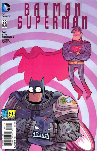 Cover for Batman / Superman (DC, 2013 series) #22 [Dan Hipp Teen Titans Go! Cover]