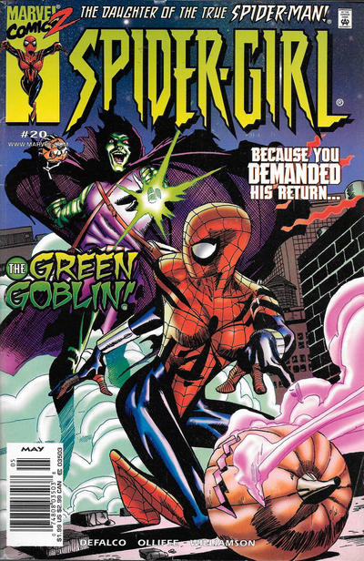 Cover for Spider-Girl (Marvel, 1998 series) #20 [Newsstand]