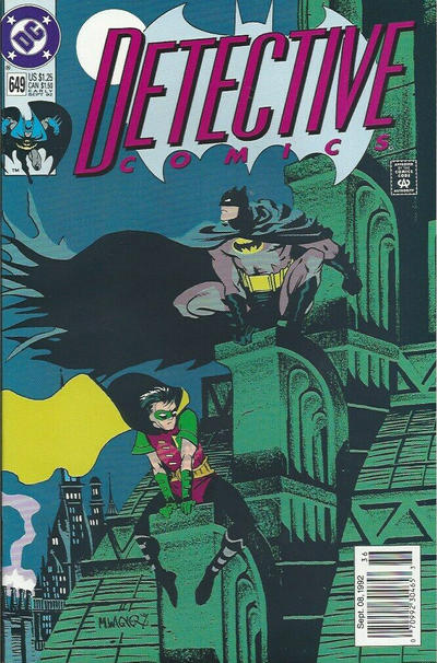 Cover for Detective Comics (DC, 1937 series) #649 [Newsstand]