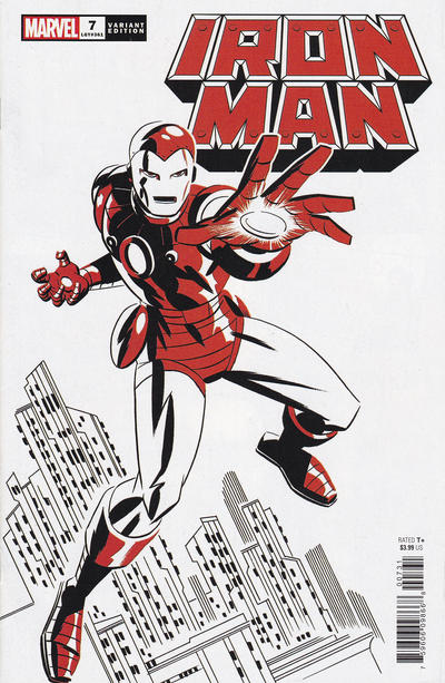 Cover for Iron Man (Marvel, 2020 series) #7 (361) [Michael Cho 'Iron Man Two-Tone' Cover]