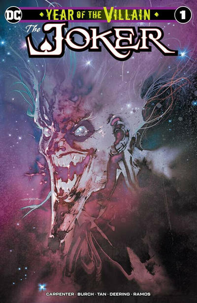Cover for The Joker: Year of the Villain (DC, 2019 series) #1 [Bell, Book & Comic Stuart Sayger Joker Cover]