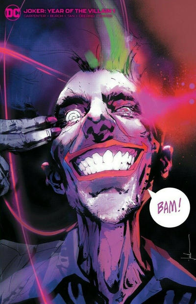 Cover for The Joker: Year of the Villain (DC, 2019 series) #1 [Jetpack Comics & Games Jock Minimal Trade Dress Cover]