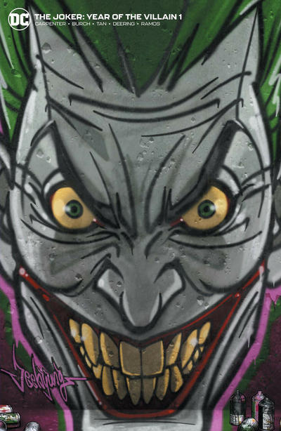 Cover for The Joker: Year of the Villain (DC, 2019 series) #1 [Forbidden Planet JeeHyung Lee Minimal Trade Dress Cover]