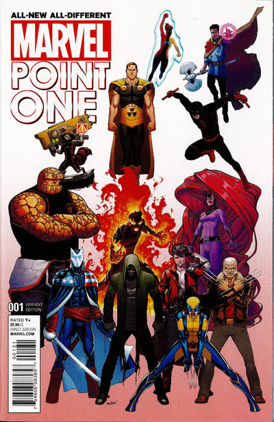 Cover for All-New, All-Different Point One (Marvel, 2015 series) #1 [David Marquez Connecting Cover B Variant]