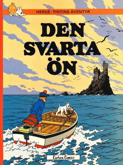 Cover for Tintins äventyr (Carlsen/if [SE], 1972 series) #15 - Den svarta ön [19:e upplagan, 1988]