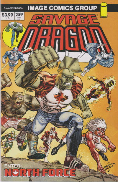 Cover for Savage Dragon (Image, 1993 series) #259 [70's Retro Variant]