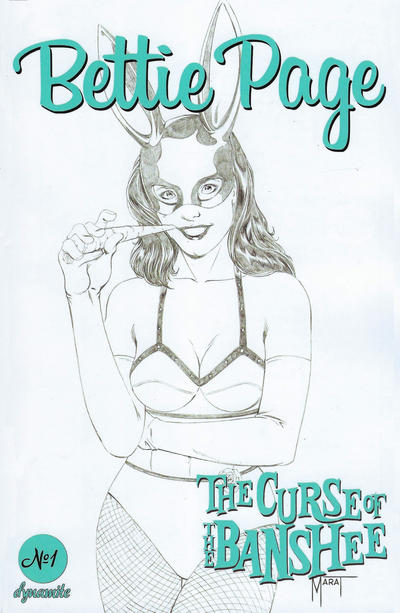 Cover for Bettie Page and the Curse of the Banshee (Dynamite Entertainment, 2021 series) #1 [Pencil Cover Marat Mychaels]