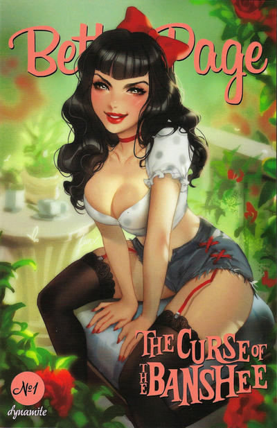 Cover for Bettie Page and the Curse of the Banshee (Dynamite Entertainment, 2021 series) #1 [Premium Cover Leirex Li]