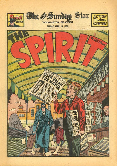 Cover for The Spirit (Register and Tribune Syndicate, 1940 series) #4/13/1952 [Wilmington, Delaware]