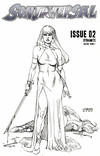 Cover Thumbnail for Sonjaversal (2021 series) #2 [Black and White Cover Joseph Michael Linsner]