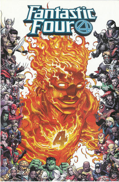 Cover for Fantastic Four (Marvel, 2018 series) #13 (658) [Nick Bradshaw 'Marvel 80th']