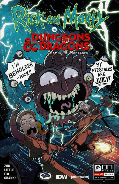Cover for Rick and Morty vs. Dungeons & Dragons, Chapter II: Painscape (Oni Press, 2019 series) #1 [Cover B]