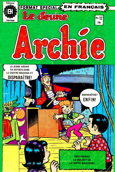 Cover for Le Jeune Archie (Editions Héritage, 1976 series) #12