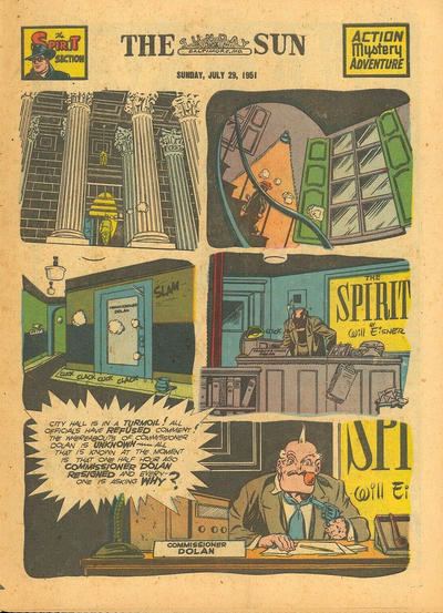 Cover for The Spirit (Register and Tribune Syndicate, 1940 series) #7/29/1951 [Baltimore, Maryland]
