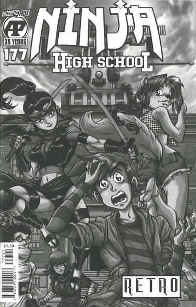 Cover for Ninja High School (Antarctic Press, 2014 series) #177 [Retro Cover]
