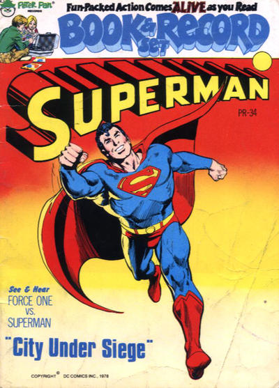 Cover for Superman: "City Under Siege" [Book and Record Set] (Peter Pan, 1978 series) #PR34 [Unpriced Cover]