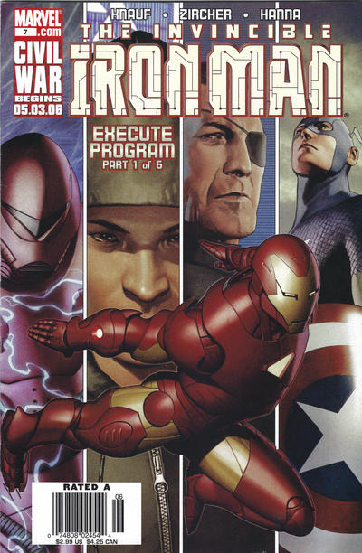 Cover for Iron Man (Marvel, 2005 series) #7 [Newsstand]