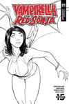 Cover Thumbnail for Vampirella / Red Sonja (2019 series) #1 [Black and White Cover Drew Moss]