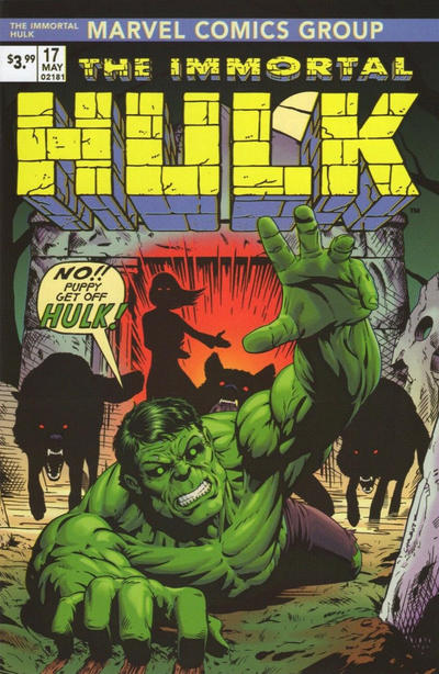 Cover for Immortal Hulk (Marvel, 2018 series) #17 [John Tyler Christopher 'Crypt of Shadows' Homage]