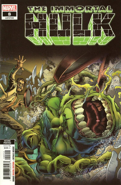 Cover for Immortal Hulk (Marvel, 2018 series) #8 [Second Printing - Joe Bennett]