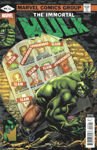Cover for Immortal Hulk (Marvel, 2018 series) #46 [Joe Bennett & Ruy José Cover]
