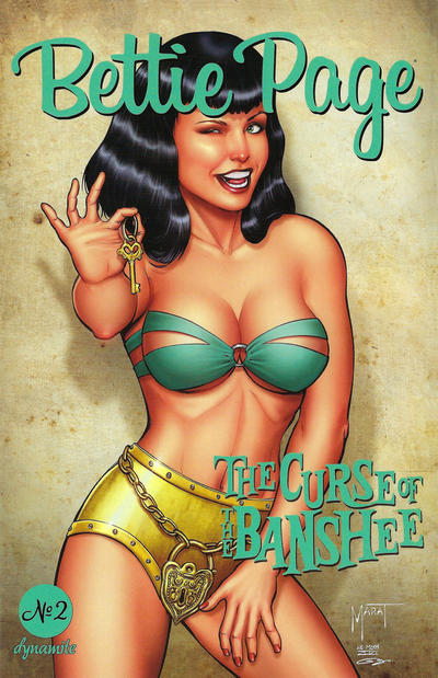 Cover for Bettie Page and the Curse of the Banshee (Dynamite Entertainment, 2021 series) #2 [Cover A Marat Mychaels]
